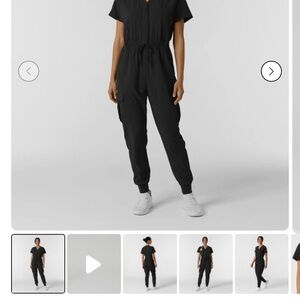 Black Women's Jumpsuit Scrubs